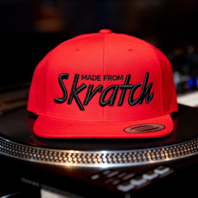 MADE FROM SKRATCH PUFF "BRED" RED On BLACK.
